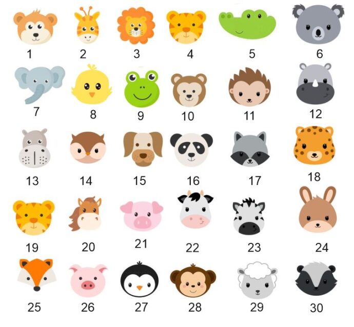 Jogo puzzle personalizado com nome e animais