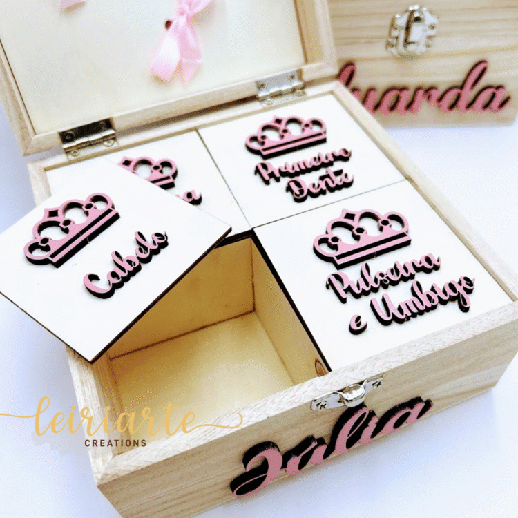 Caixa de Recordações Personalizada com Nome