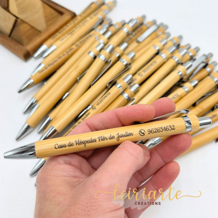 Caneta em Bambu Personalizada
