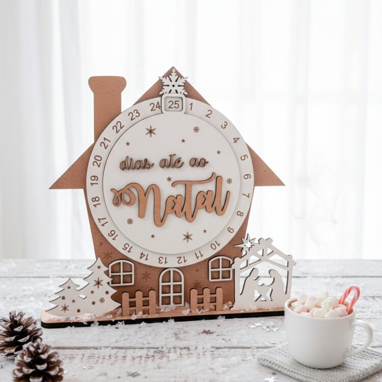 Calendário Advento Natal - Mod. Casa